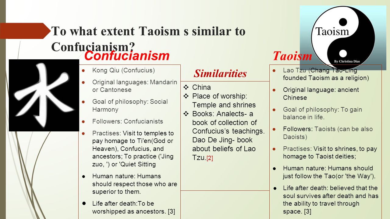 Comparison of Taoism and Confucianism